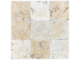 4 X 4 In Picasso Tumbled Travertine - BUILDMYPLACE