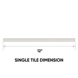 12 in. Soho Halo Grey Glossy Glazed Ceramic Quarter Round Trim