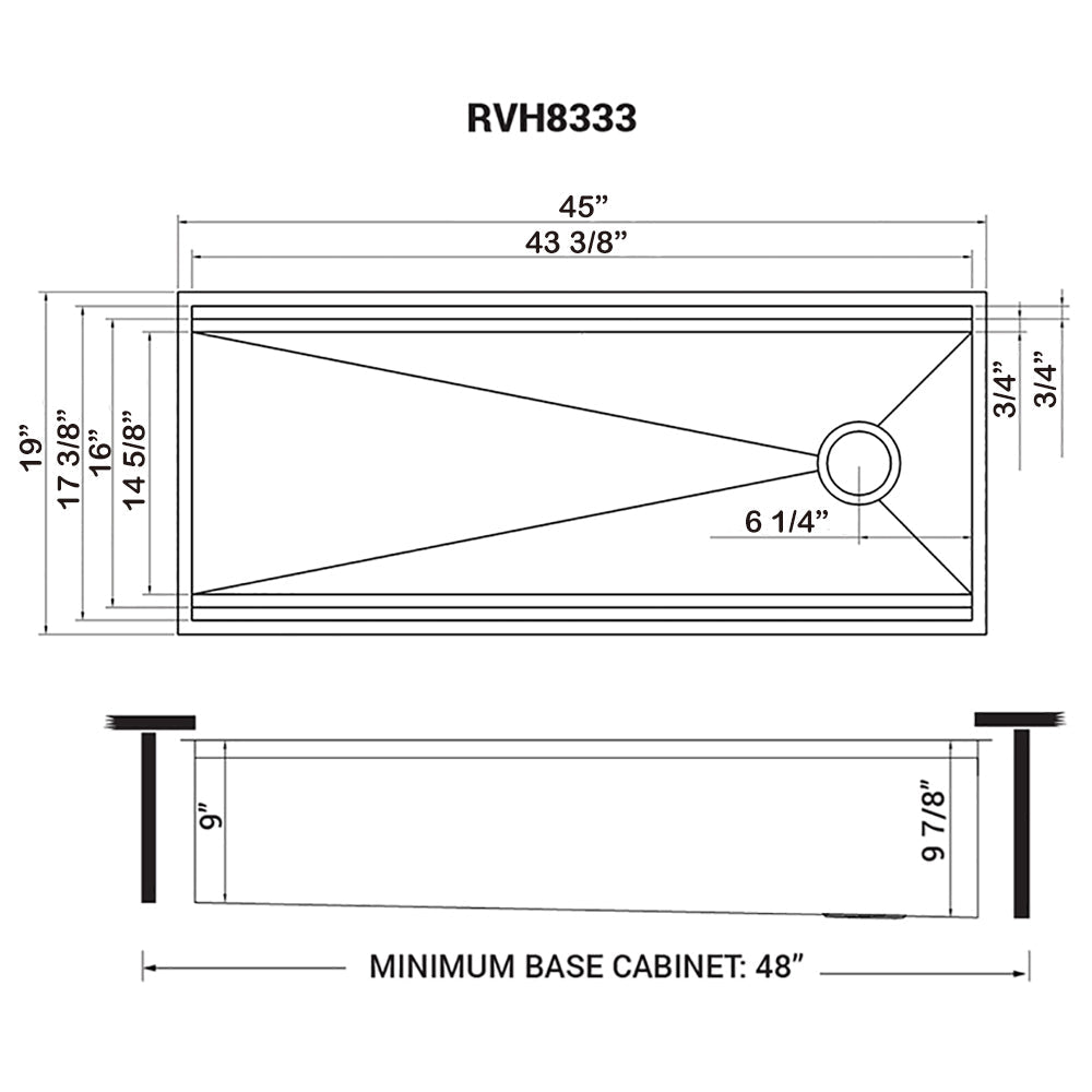 45 - inch Workstation Two - Tiered Ledge Kitchen Sink Undermount 16 Gauge Stainless Steel - BUILDMYPLACE
