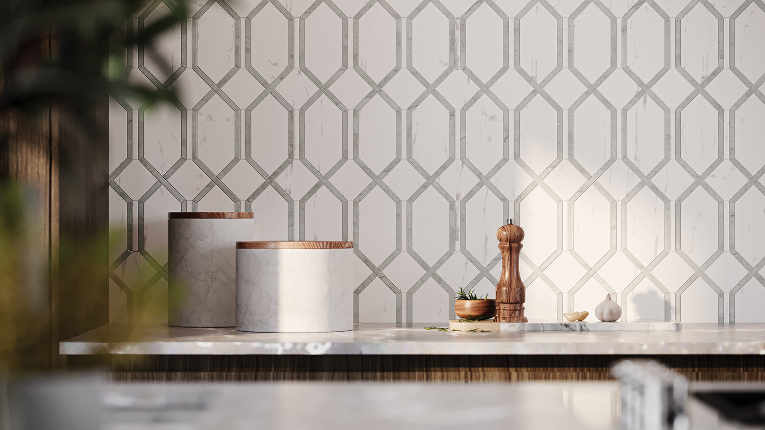 Modella La Marca Polished Glazed Porcelain Mosaic