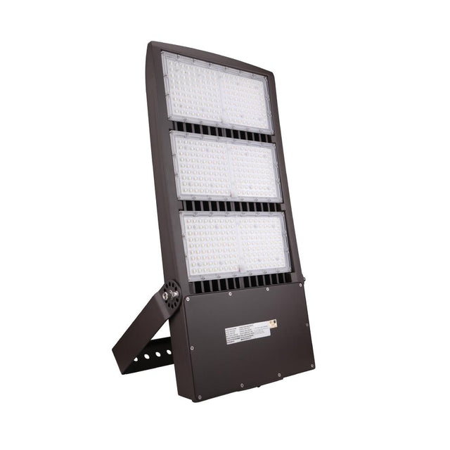 450W LED High Output Flood Light With Photocell, 5700K, AC277 - 480V High Voltage, Dusk to Dawn Security Light, IP65, Bronze, With 20KV Surge Protector, For Garden Yard Parking Lot Stadium Arena Lighting Fixture - BUILDMYPLACE