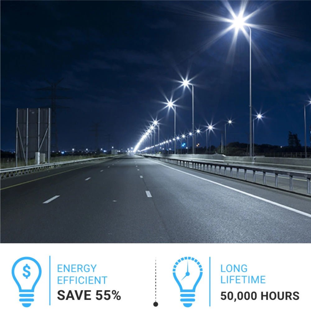 450W LED Pole Light with Dusk to Dawn Photocell, 5700K, High Voltage AC277 - 480V, Universal Mount Bronze, With 20KV Surge Protector, IP65 Waterproof, LED Parking Lot Lights - Outdoor Commercial Area Street Lighting, Gen14 - BUILDMYPLACE
