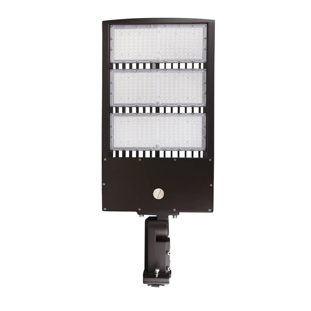 450W LED Pole Light with Dusk to Dawn Photocell, 5700K, High Voltage AC277 - 480V, Universal Mount Bronze, With 20KV Surge Protector, IP65 Waterproof, LED Parking Lot Lights - Outdoor Commercial Area Street Lighting, Gen14 - BUILDMYPLACE