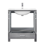 Jacques 84 in. Bathroom Freestanding Bathroom Vanity With Undermount Ceramic Sink, White Carrara Marble