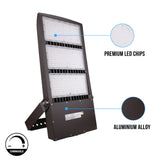 450w-led-flood-light-with-photocell-5700k-ac100-277v-bronze-with-20kv-surge-protector