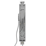 59 In. 6 - jet Stainless Steel Shower Panel System With Fixed Round Rainfall Showerhead, handheld Shower, Self - Cleaning & Jet Massage Feature - BUILDMYPLACE