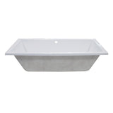 59 - Inch Acrylic Rectangular Drop - In Tub, White - BUILDMYPLACE