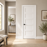 Ivanees 5-Panel Solid Core Shaker Door Slab 80 Inch Height