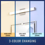 Bathroom Light Fixtures, Wall Mount, 24 inch/36 inch/48 inch, ETL Listed, Dimmable, Waterproof  Vanity Lighting, Rectangle Shape