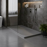 SMC / Solid Surface Shower Base Tray 60" × 32" - with Side Drain Hole, Drain Cover & Waste