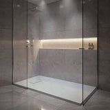 SMC / Solid Surface Shower Base Tray 60" × 32" - with Side Drain Hole, Drain Cover & Waste