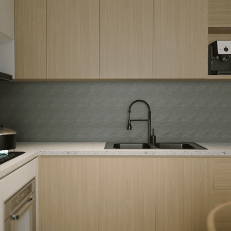 6 In Hexagon Nord Palladium Matte Color Body Porcelain Mosaic - BUILDMYPLACE