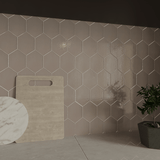 6 in Teramoda Petal Hexagon Glossy Pressed Glazed Ceramic Tile - BUILDMYPLACE