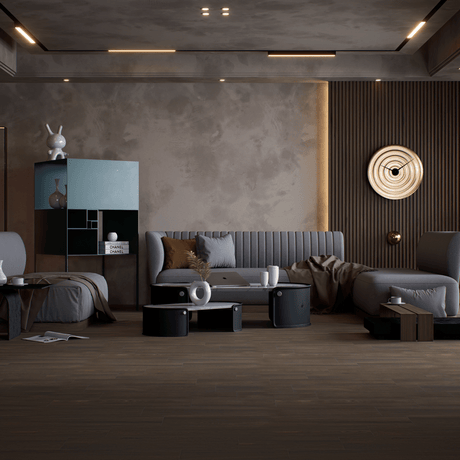 6 X 24 In Vintagewood Cinnamon Matte Pressed Glazed Porcelain - BUILDMYPLACE