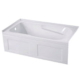 60 In. Acrylic Anti Skid White Alcove Bathtub - cUPC/UPC Certified - BUILDMYPLACE