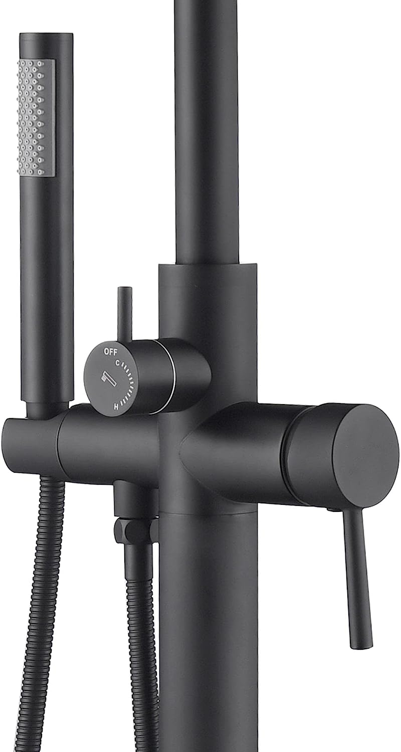 High Flow Freestanding Tub Filler, ‎44.7 x 8.5 x 9.65 inches