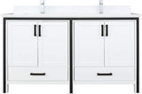 Ziva 60 in Cultured Marble Double Sink (Countertop Only)