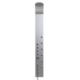 65 in. 6 - Jet Stainless Steel Shower Panel System with Fixed Round Rainfall Showerhead & Handheld Shower, Self - Cleaning & Jet Massage Feature - BUILDMYPLACE