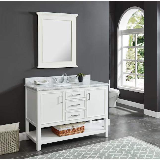 Allen-Roth Presnell 25-Inches X 36-Inches Polished Rectangle Bathroom Vanity Mirror