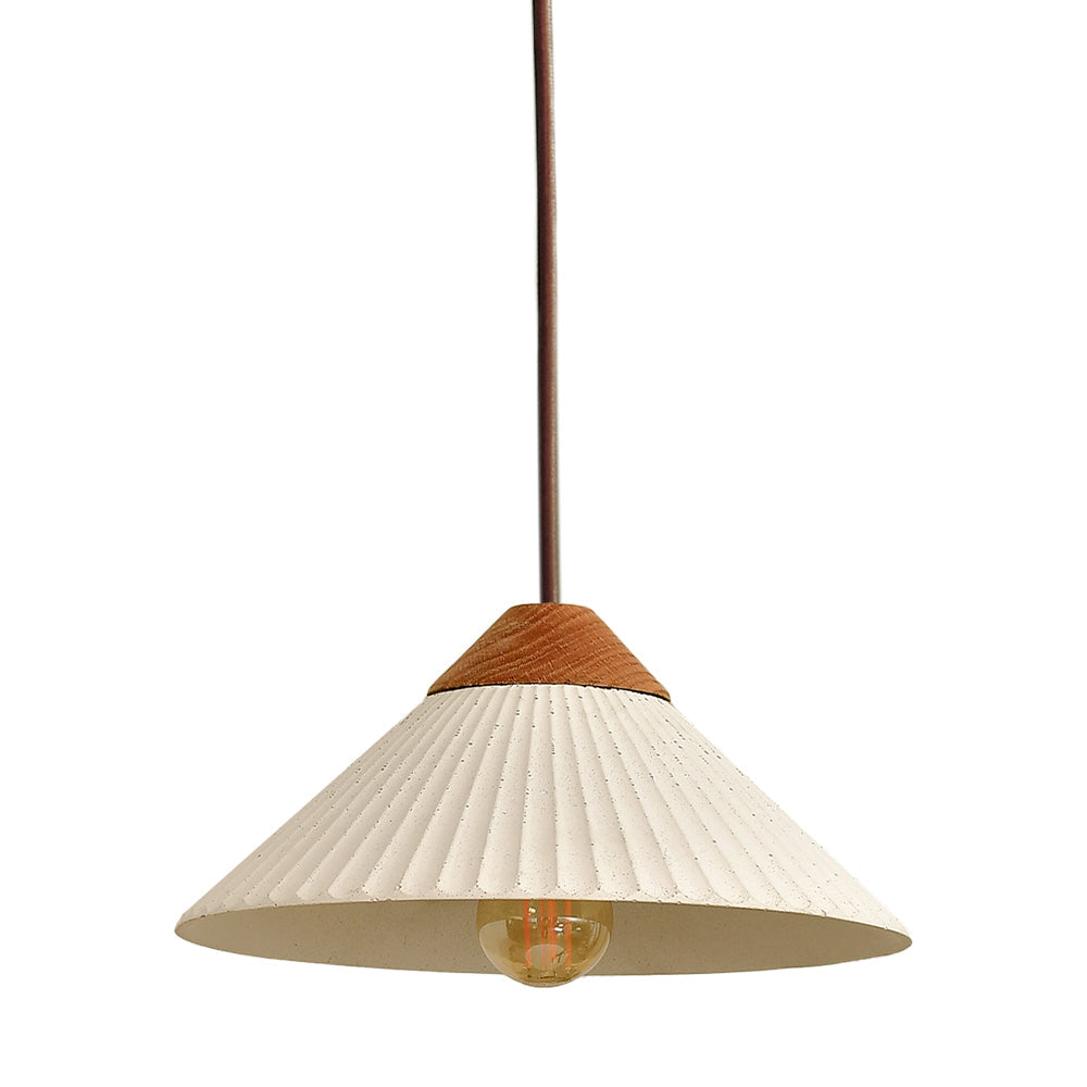Summit Mountain Cream White Pendant Light, Max 20W, E26 Base, Damp Rated