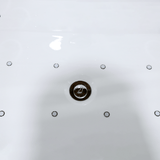 67 x 30 in. White Acrylic Rectangular Freestanding Whirlpool Bathtub with Center Drain - BUILDMYPLACE