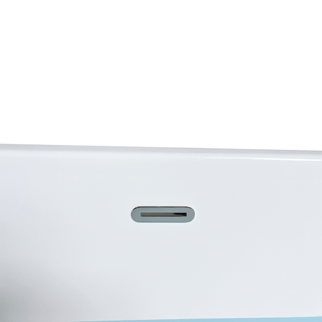 67 x 31 in. Acrylic White Freestanding Oval Whirlpool Bathtub with Side Drain - BUILDMYPLACE