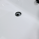 71 x 47 in. White Acrylic Rectangular Freestanding 2 Person Whirlpool Bathtub with Left Drain - BUILDMYPLACE