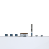 71 x 47 in. White Acrylic Rectangular Freestanding 2 Person Whirlpool Bathtub with Left Drain - BUILDMYPLACE