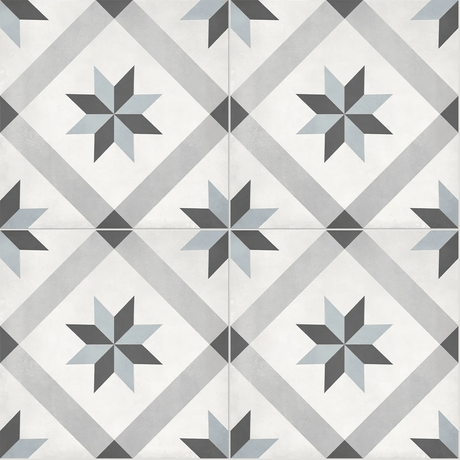 8 X 8 In Compass Form Tide Matte Pressed Glazed Porcelain Tile - BUILDMYPLACE