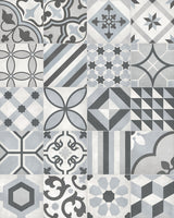 8 X 8 In Deco Blend Form Tide Matte Pressed Glazed Porcelain - BUILDMYPLACE