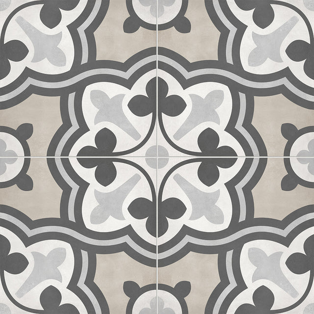 8 x 8 in. Form Sand Baroque Matte Pressed Glazed Porcelain Tile - BUILDMYPLACE