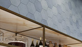 8.5 in Tapestri Denim Blend Hexagon Matte Pressed Glazed Porcelain Tile - BUILDMYPLACE