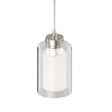 8W Cylinder Shape LED Pendant Light, Brushed Nickel Finish, 4000K (Cool White), 500 Lumens, ETL Listed - BUILDMYPLACE