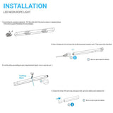 8W Neon Flex LED Rope Lights - White - 120V, IP65 Rated - UL/ETL Listed - 200 Lumens - BUILDMYPLACE