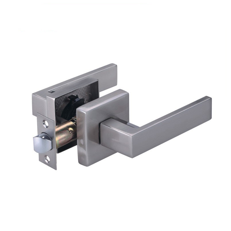 Ivanees Heavy Duty Passage Leverset in Satin Nickel Finish with Exposed Screws