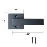 Ivanees Single Dummy Lever Handle in Matte Black Finish with Concealed Screws