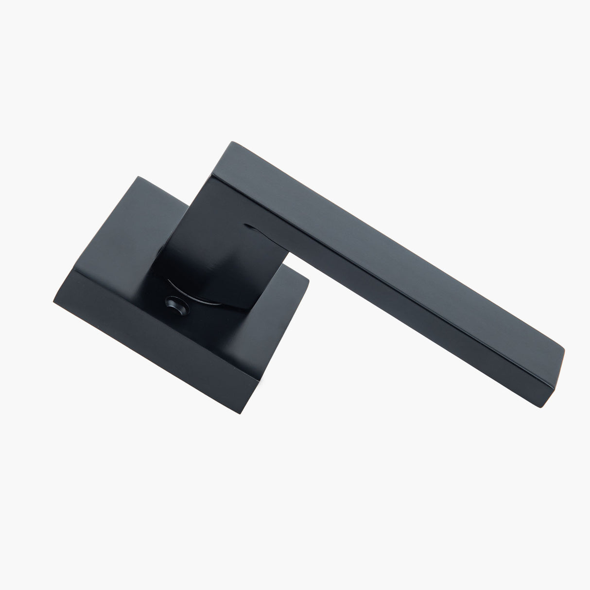 Ivanees Single Dummy Lever Handle in Matte Black Finish with Concealed Screws