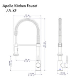 ZLINE Apollo Kitchen Faucet in Brushed Nickel (APL-KF-BN)
