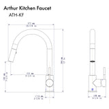 ZLINE Arthur Kitchen Faucet in Brushed Nickel (ATH-KF-BN)