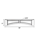 Sonoma White - 36 Inch Valances Accessories - 36" Width x 9" Height x .75" Depth