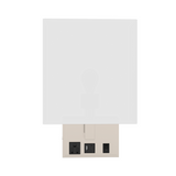 Modern LED Wall Sconce With 1 USB, 1 Switch, 1 Outlet - ETL Listed, Satin Nickel Finish W/ White shade