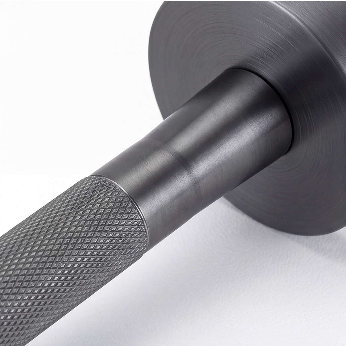 Ivanees Heavy Duty Passage Leverset in Brushed Gun Metal Finish with Concealed Screws