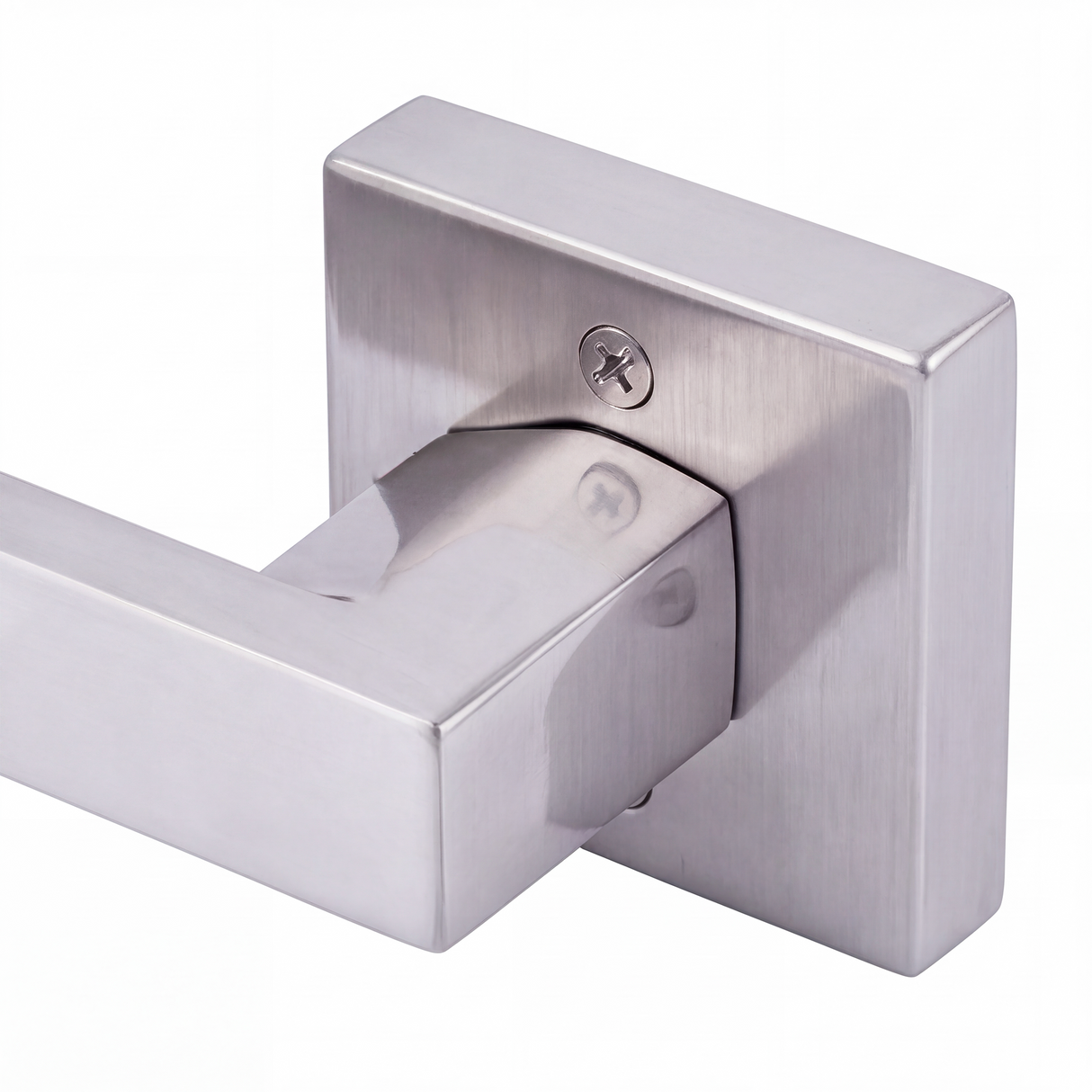 Ivanees Single Dummy Lever Handle in Satin Nickel Finish with Concealed Screws