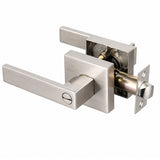 Ivanees Heavy Duty Privacy Leverset in Satin Nickel Finish with Exposed Screws