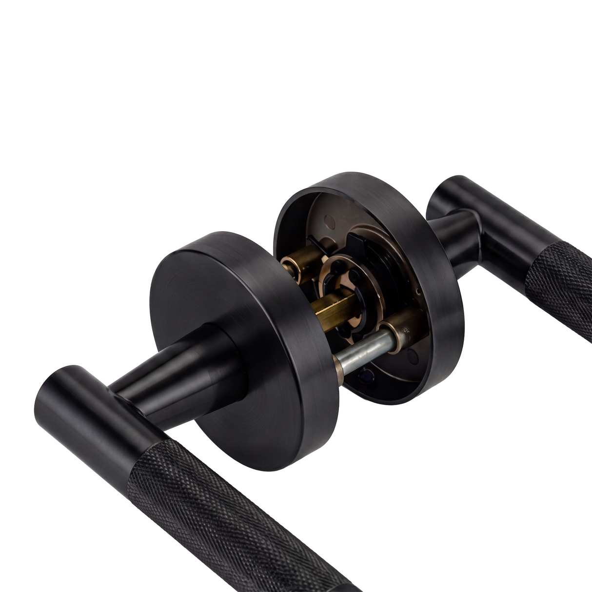 Ivanees Heavy Duty Passage Leverset in Matte Black Finish with Concealed Screws