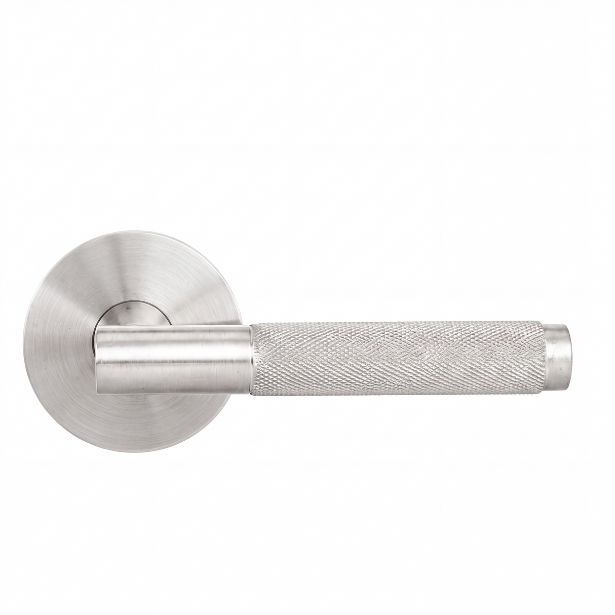 Ivanees Single Dummy Lever Handle in Satin Nickel Finish with Exposed Screws