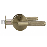 IIvanees Heavy Duty Privacy Leverset in Brushed Antique Brass Finish with Concealed Screws