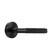 Ivanees Single Dummy Lever Handle in Matt Black Finish with Exposed Screws