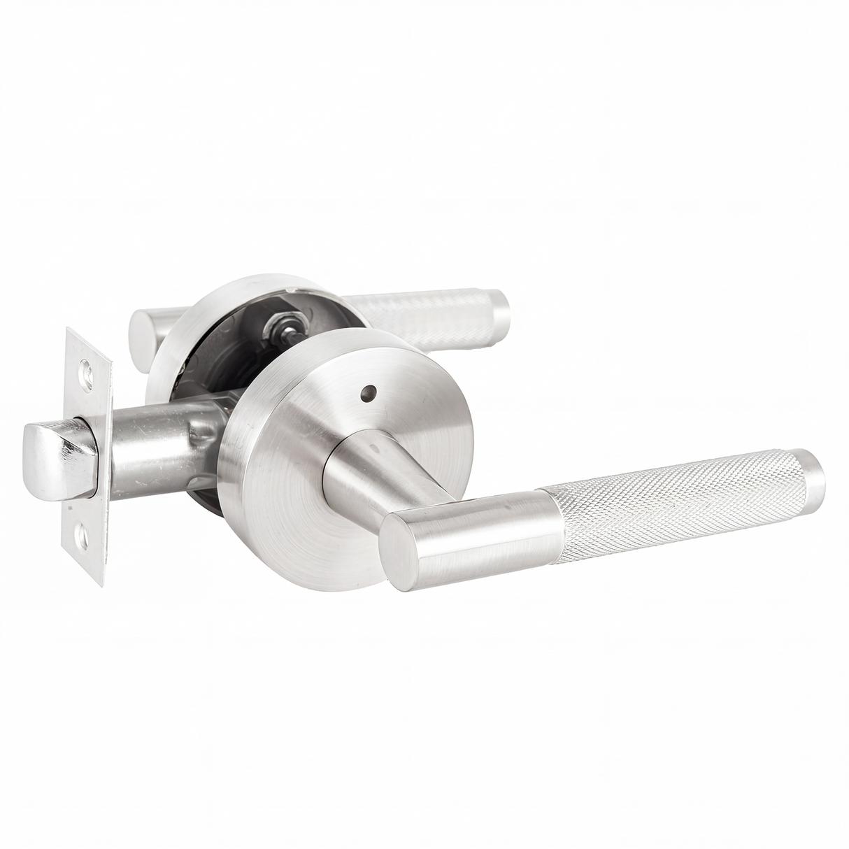 Ivanees Heavy Duty Privacy Leverset in Satin Nickel Finish with Concealed Screws