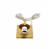 6.5″W x 10″H x 8″E Burnished Brass Wall Sconce with Frosted White Acrylic Shade and E26 Rocker-Switch Light - 4 Pack